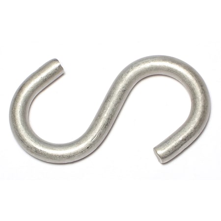 Midwest Fastener 17/64" x 7/8" x 2-3/4" 18-8 Stainless Steel Medium Wire S Hooks 5PK 65125